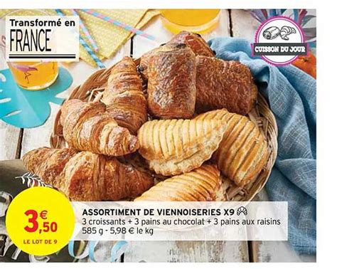 Promo Assortiment De Viennoiseries X9 chez Intermarché Hyper