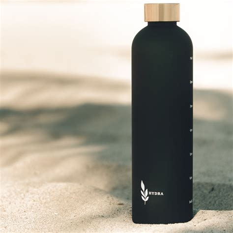 Motivational Matte Black And Gold Water Bottle With Time Etsy