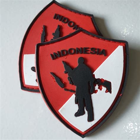 Jual Patch Rubber Logo Indonesian Nkri Prisai Dasar Merah Putih