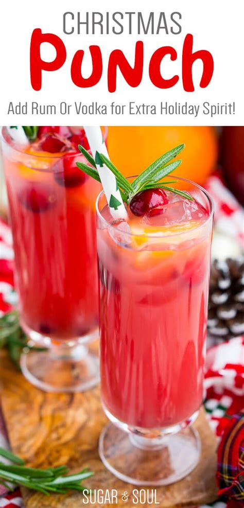 Christmas Punch Recipe Boozy Or Not Sugar Soul