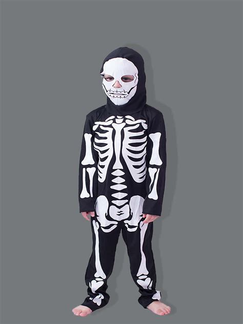 Young Boy Skeleton One-Piece Cos Costume Halloween Costume Cosplay