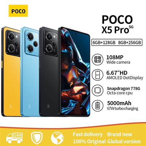 POCO X5 Pro 5G Global Version Smartphone 128GB 256GB Snapdragon 778G