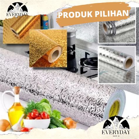 Jual Stiker Wallpaper Dapur ALUMINIUM FOIL Untuk Dinding Dan Meja