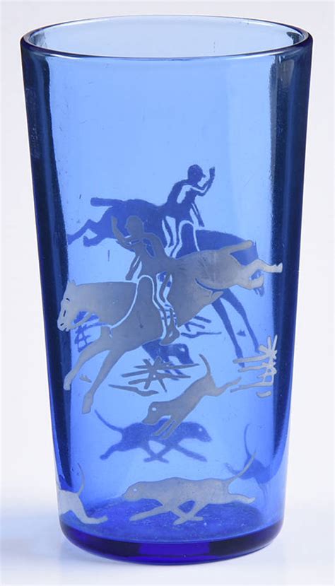 Hunt Scene Oz Flat Tumbler By Hazel Atlas Replacements Ltd