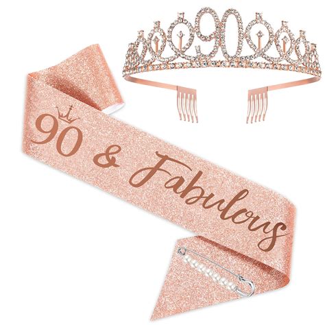 Buy Th Birthday Sash And Tiara For Women Rose Gold Birthday Sash