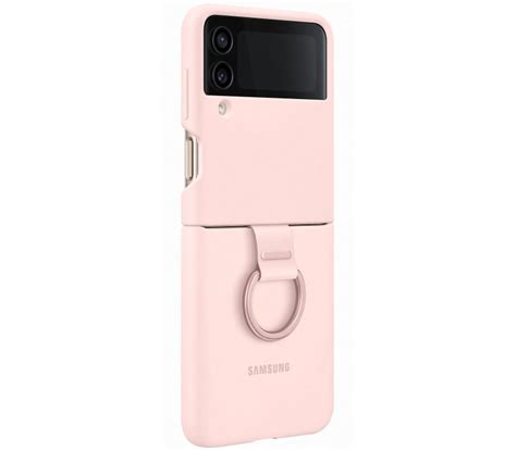 Husa Silicone Cover With Ring Pentru Samsung Galaxy Z Flip4 Pink