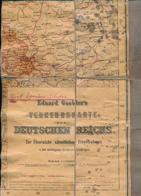 Verkehrskarte Des Deutschen Reichs Zur Bersicht S Mtlicher