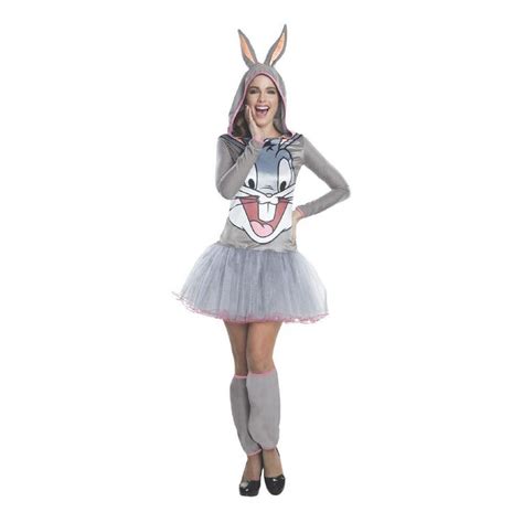 Bugs Bunny Adult Hooded Tutu Dress Grey