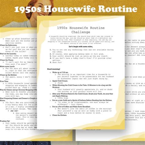 1950s Housewife Routine Etsy