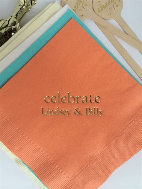 Personalized Napkins Engagement Party Rehearsal Dinner