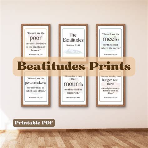 The Beatitudes Beatitudes Beatitudes Printable Matthew 5 Beatitudes Wall Art The Beatitudes