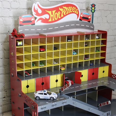 Hot Wheels Display With Additional Larger Cells For Larger Toy Etsy