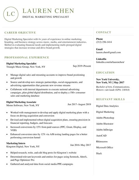 Unique Modern Resume Template Green Pptx Templates