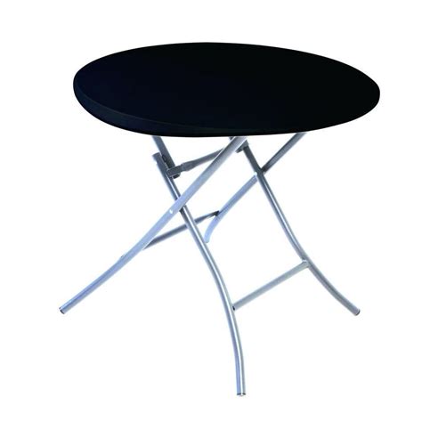 Lifetime Black Round Folding Table-80351 - The Home Depot