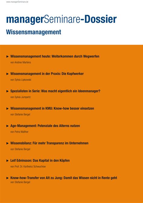 Wissensmanagement Dossier