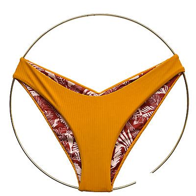 Maaji Double V Cheeky Bikini Bottom Sz M Yellow EBay