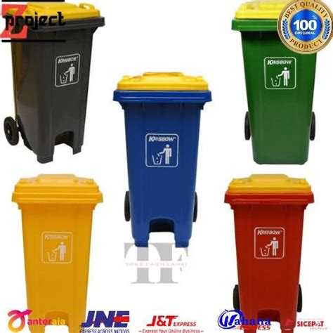 Jual Krisbow Tempat Sampah 120 Ltr Outdoor Dengan Roda Tong Sampah