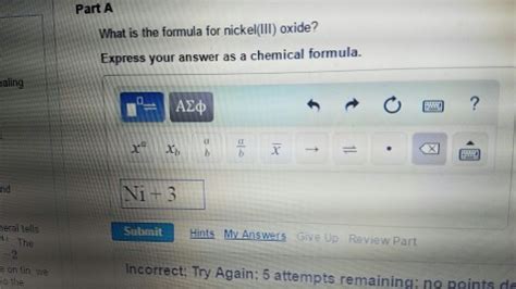 Solved What is the formula for nickel(III) oxide? Express | Chegg.com