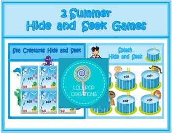 Editable Hide And Seek Sight Word Pocket Chart Games By Lollipop