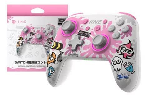 Controlador Nfc Iine Splaton Para Nintendo Switch Oled Color Rosa