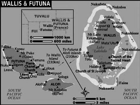 Map Of Wallis And Futuna Islands In 1961 The Islands Of Wallis And