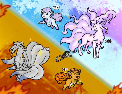 Vulpix Line Evolution Shiny Alola Form By Mrjhons900 On Deviantart