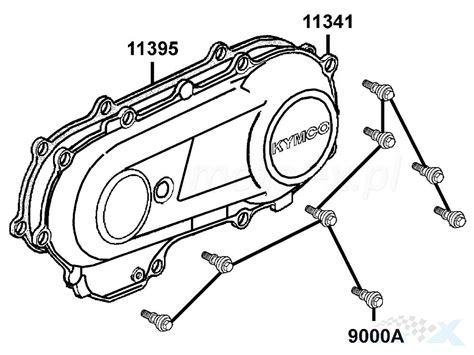 E05 Drive Belt Cover Kymco Mxer 50 49 2T Motor X Motorcycle