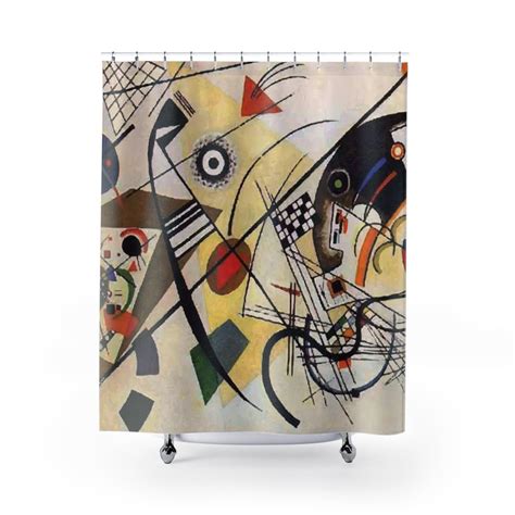 Transverse Line Shower Curtain Vintage Abstract Painting Wassily Kandinsky 1923