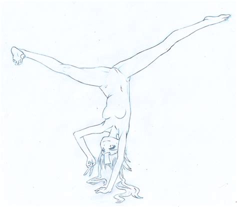Handstand Sketch By AonLK Hentai Foundry