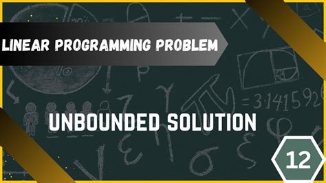 Linear Programming Problem Unbounded Soluttion Youtube