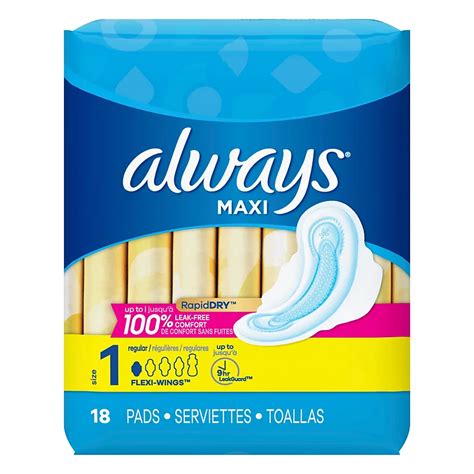 Always Maxi Regular Pads With Wings Shop Feminine Care At H E B