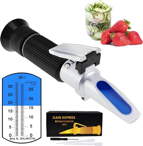 2 In 1 Brix Salinity Refractometer Dual Scale 0 32 Brix