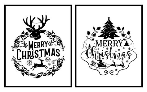 Black And White Holiday Christmas Cards - 15 Free PDF Printables ...