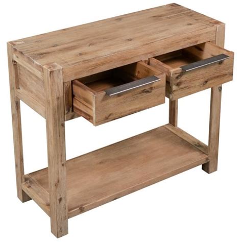 ZHU Table Console 82x33x73 Cm Bois D Acacia Massif Tout Neuf Pratique