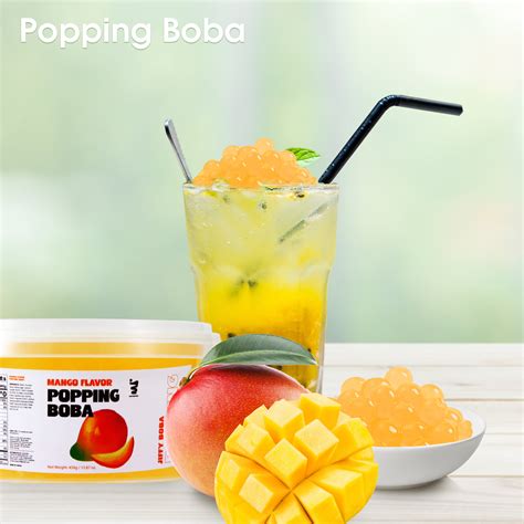 Mango Popping Boba - Jiffy Boba Collagen Boba