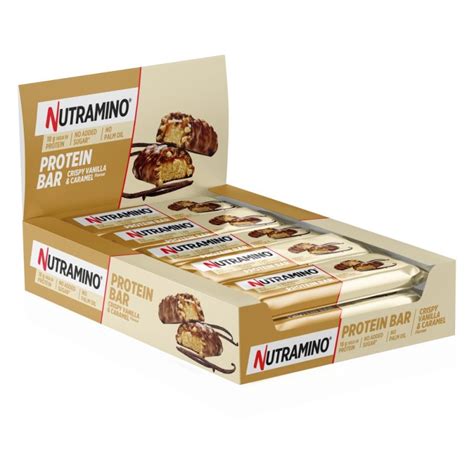 Nutramino Proteinbar Crispy Vanilla Caramel 12 X 55g Protein