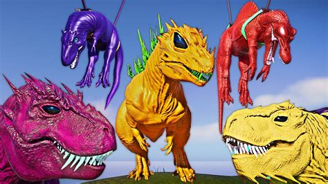 Colorful Alien Dinosaurs Fight Godzilla Vs Ultimasaurus And T Rex