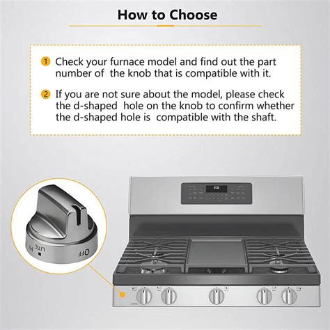 Pack Stainless Steel Control Knob Kits For Ge Gas Range Stove