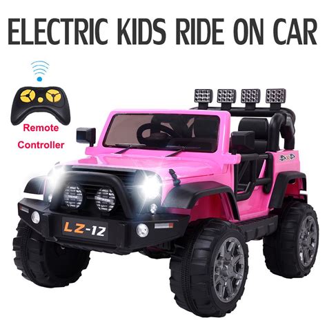 12v Kids Ride On Car Jeep Electric Toys Wheels Safe Remote Control 3