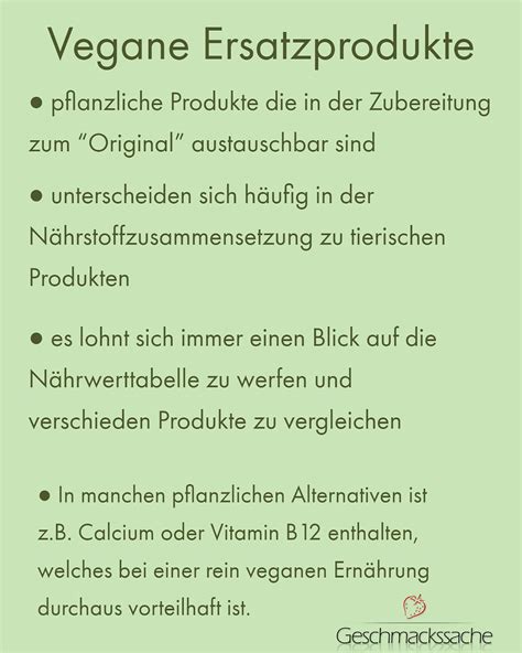 Vegane Ersatzprodukte