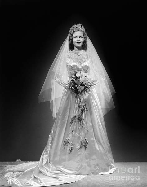 Bridal Portrait C 1940s Photograph By H Armstrong Roberts Classicstock Fine Art America