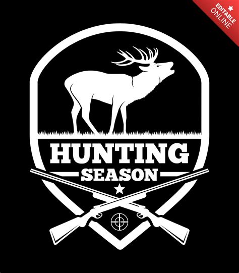 Wild Deer Hunting Club Logo Design Template Free Design Template