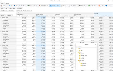 Wpf Pivot Grid Olap Grid Devexpress