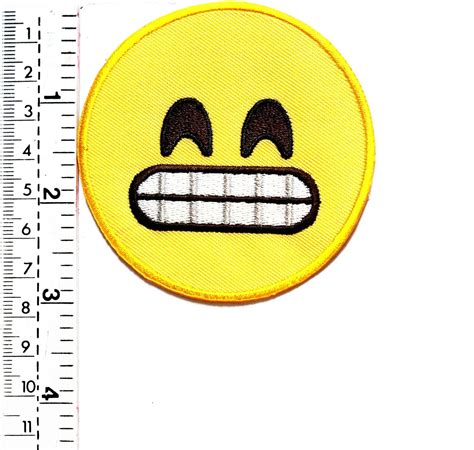 Tap Tap Emoji Smiley Smile Happy Funny cartoon kid Patches Écusson à