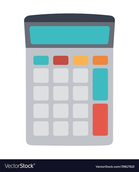 Gray calculator Royalty Free Vector Image - VectorStock