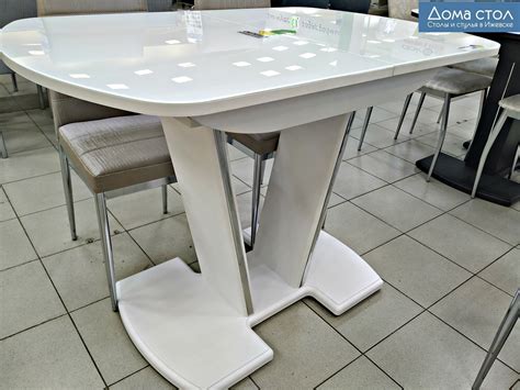 Дома стол | Раздвижной стеклянный стол на центральной "V" опоре "Гала ...