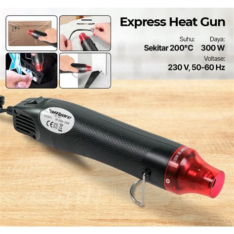 Jual ALAT PEMANAS BLOWER QST EXPRESS HEAT GUN HOT BLOWER VINYL 230V 300W QST 220 BLACK
