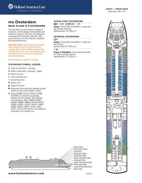 Pdf Ms Oosterdam Cruisedealsexpert · Ms Oosterdam Deck Plans