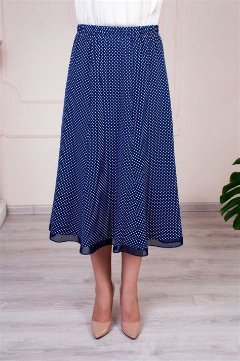 Батальная Синяя Женская Легкая Юбка в Принт на Зезинке Размер 52-64 ...