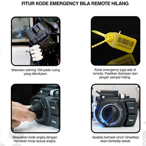 Jual Kunci Keyless Smartkey Yamaha Aerox Plus Alarm Orginal Nine Pnp